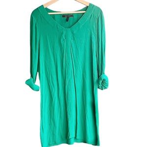BCBGMAXAZRIA Ultra Green ‘Levin’ Pleated Tunic/Dress